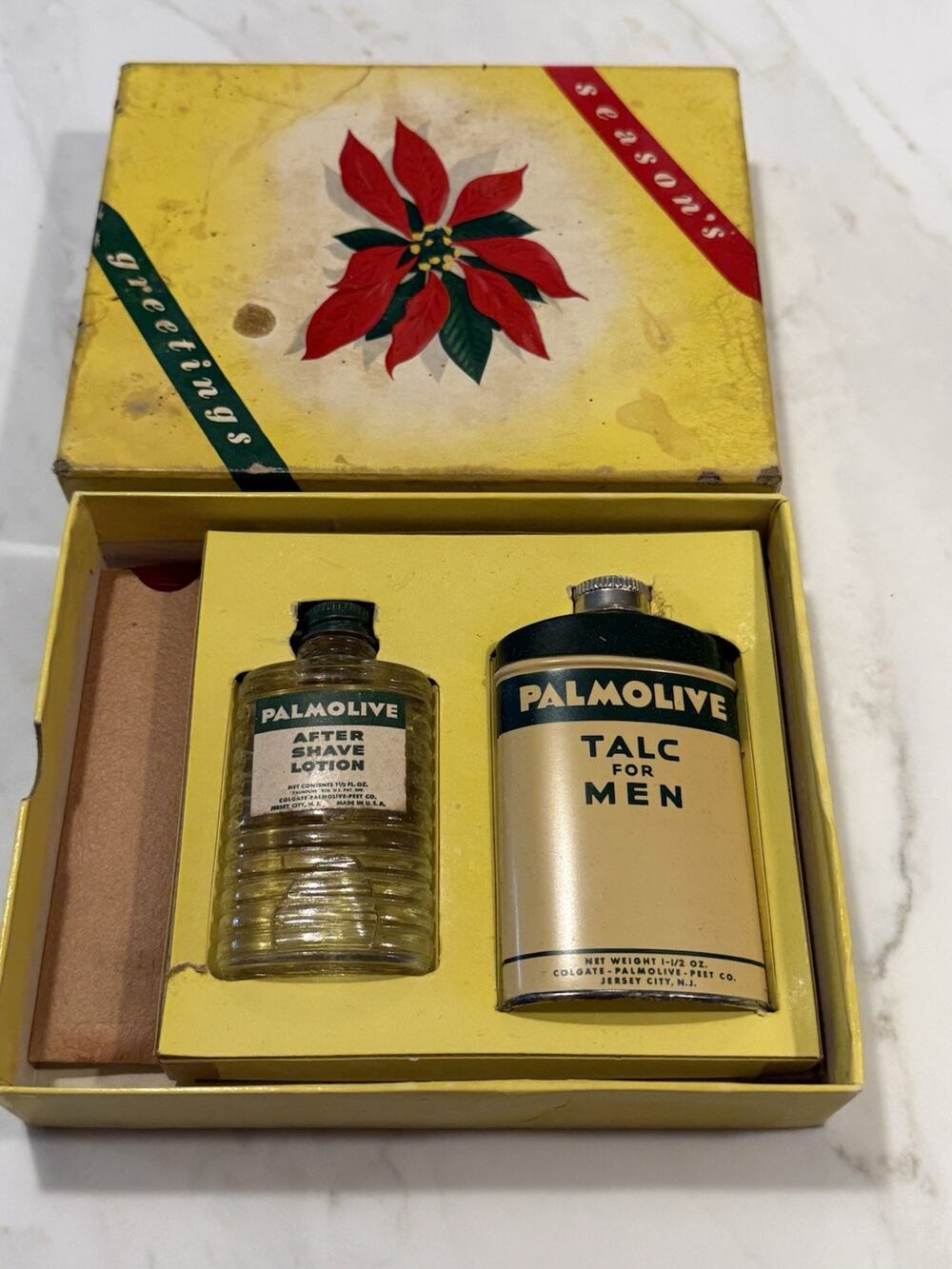 PalmOlive Vintage "Gifts for Men" Talc And After Shave Lotion New
